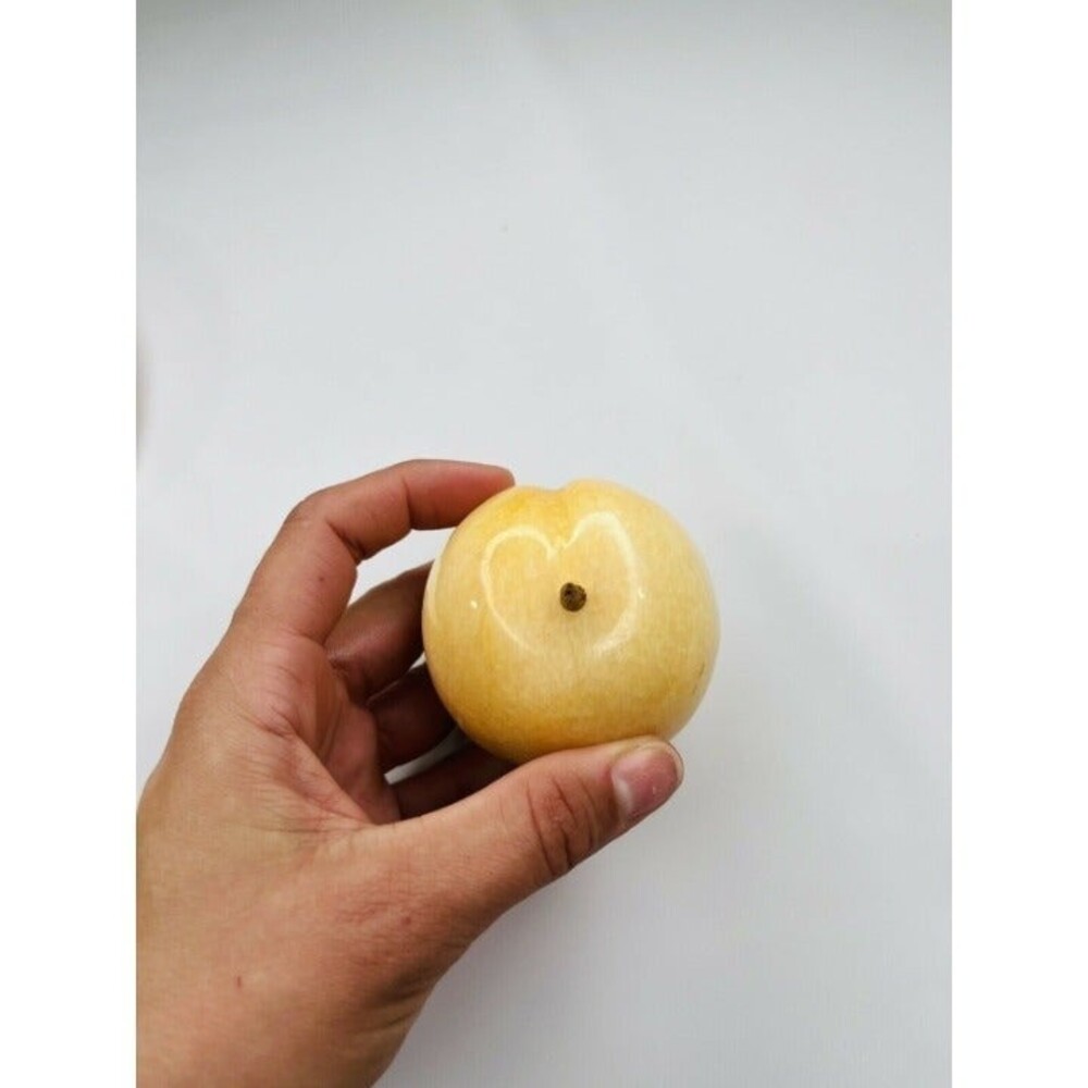 Vintage Italian Alabaster Marble LEMON? Fruit Decor EUC Vibrant Colors